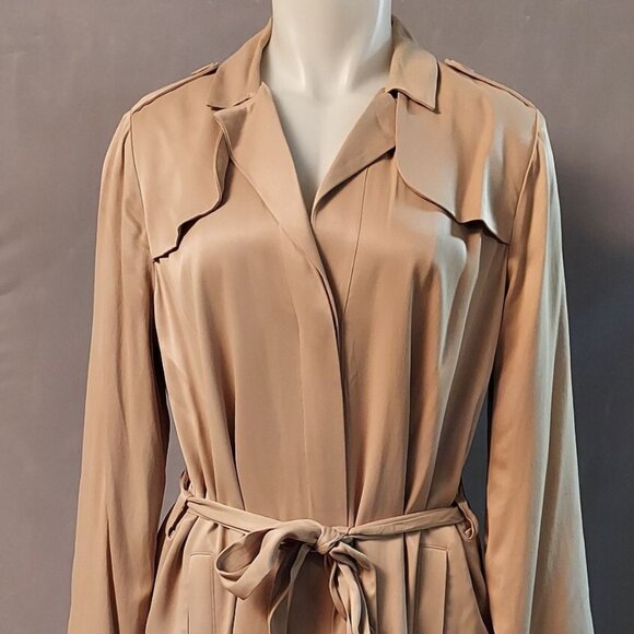 L'Agence ladies luxury long trench coat w tie & pockets - XS - Worn Once! - Picture 6 of 7